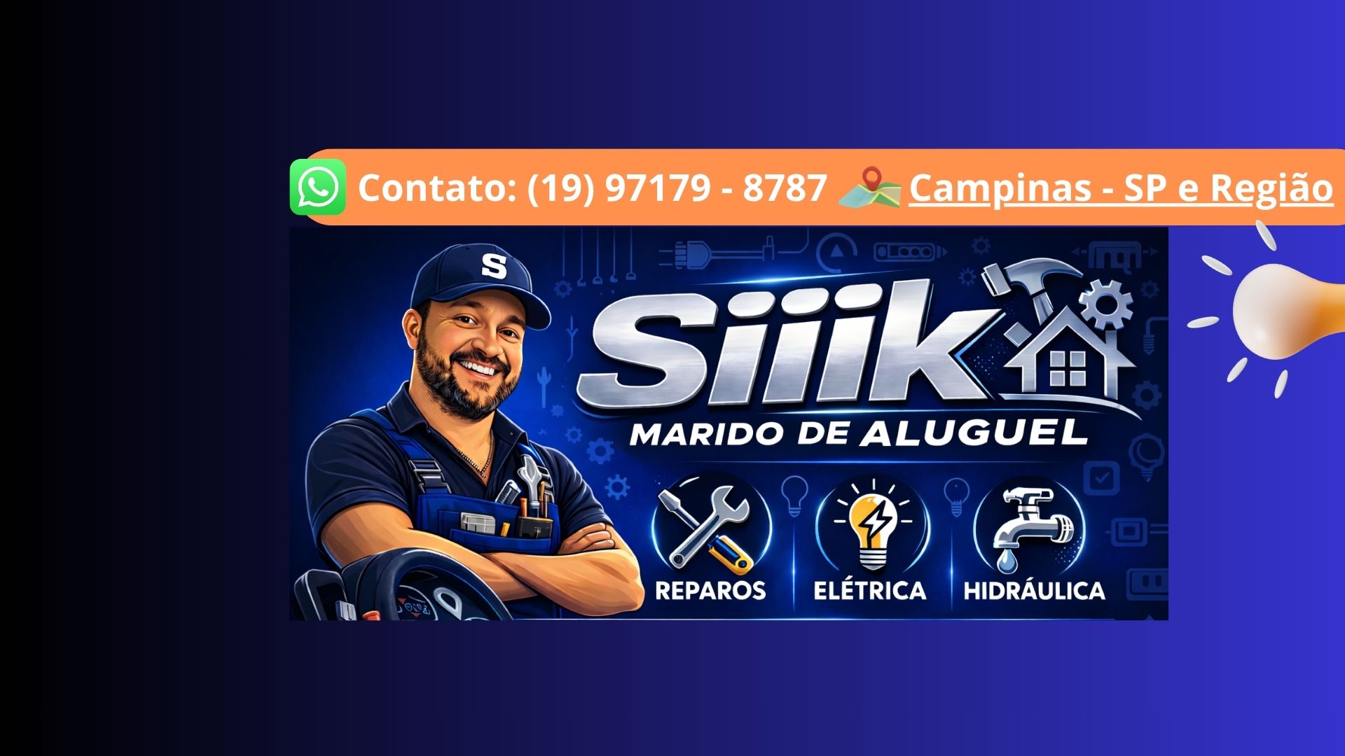 Marido de aluguel em Campinas realizando reparos residenciais